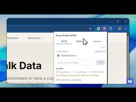 Verify Emails Instantly on Any Website (Chrome Extension Demo)