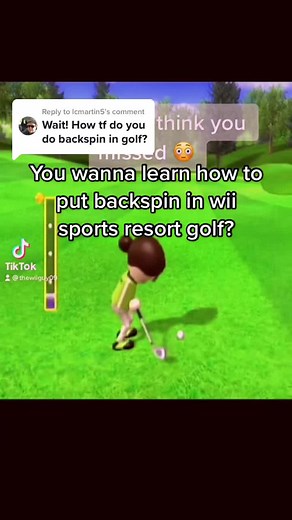How to Put Backspin in Wii Sports Resort Golf