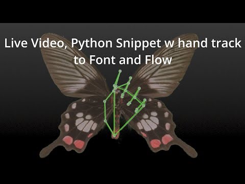 Houdini 21 Live Video, Python Snippet hand track geo to Font and Flow