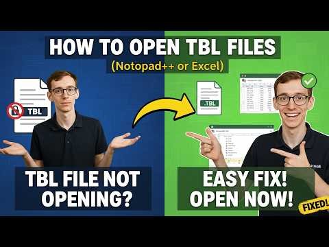 Opening TBL Files (Notepad++ or Excel)