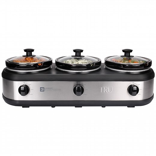 TRU Triple Slow Cooker with 3 Separate 2½ Quart Inserts