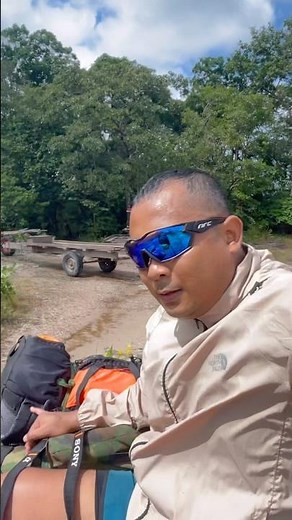 Take machine cart #hiking to cross some obstacle