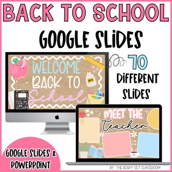 Back to School Theme Daily Agenda Lesson Slides Google Powerpoint Elementary