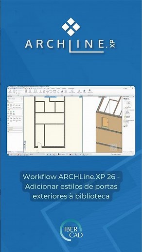 Workflow ARCHLine.XP 26 - Adicionar estilos de portas exteriores à biblioteca