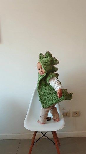 Dinosaur Vest: Easy Crochet for 0-5 Years