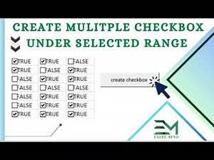 Excel: Multiple Checkboxs under different column/Row within Minute