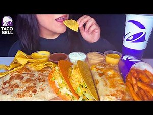 ASMR TACO BELL MUKBANG | DORITOS LOCOS TACOS, CRUNCHY TACOS & NACHO FRIES (NO TALKING)