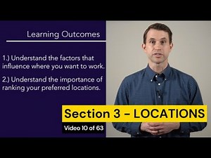 Strategic Job Search Plan Section 3 – LOCATIONS (Video 10 of 63)