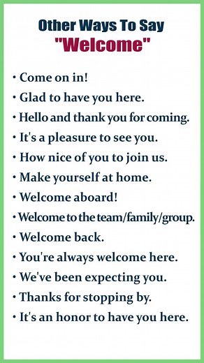Creative Ways to Say Welcome in English