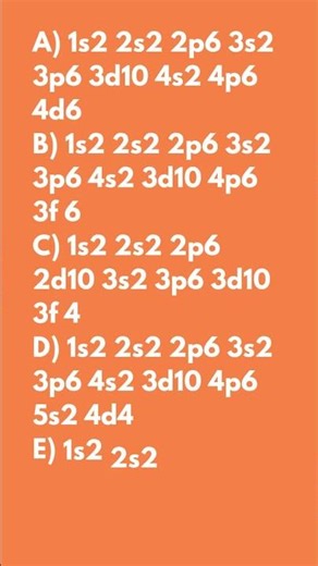 Chemistry CLEP Test Question
