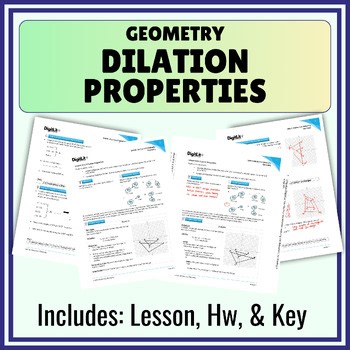Dilation Properties Guided Notes & Worksheets | 9th-11th Grade Geometry