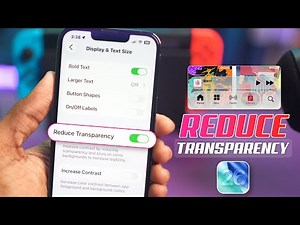 iOS 26 Tips: How to Use Reduce Transparency for Better iPhone Experience