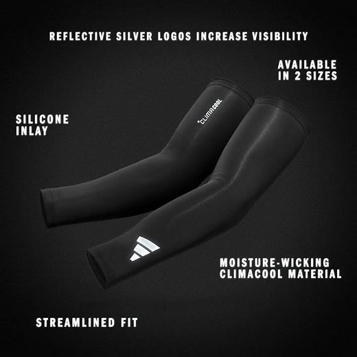 Adidas Aeroready Compression Arm Sleeves - Black (In Pairs)(ADSL-13011/2BK) Infographics