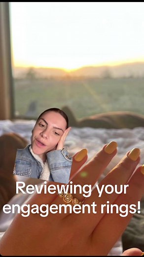 Reviewing your engagement rings! #greenscreen #therowereview #engagementring #diamond #weddingband