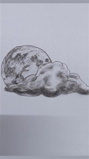 Moon & Clouds Pencil Drawing 🌙✨ | Relaxing Art