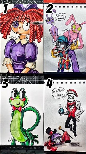 Drawing compilation The Amazing digital circus #drawing #howtodraw #cartoon #fyp #tadc