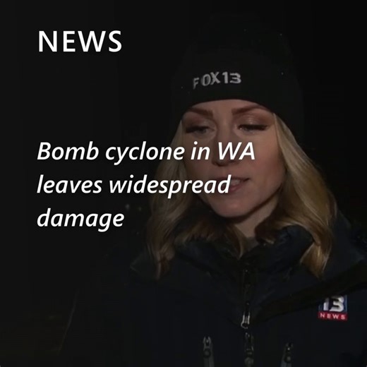 28K views · 94 reactions | Strong winds and heavy rain swept through western Washington, leaving thousands in the dark and causing deadly damage. Downed trees and power lines have created hazardous conditions across the region. Watch the full video: https://msft.it/6183Wti9x #Washington #BombCyclone | MSN | Facebook