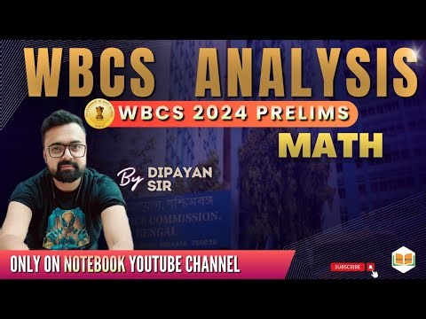 MATH || CLASS-1 || WBCS 2024 Preliminary || Dipayan Sir || Note Book