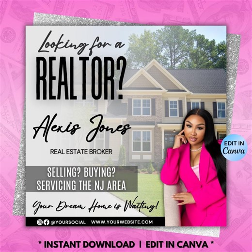 Realtor Flyer Template: Buying or Selling, Open House (canva Editable) - Etsy