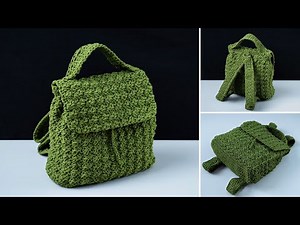 A fashionable crochet backpack-bag - even a beginner can handle it!