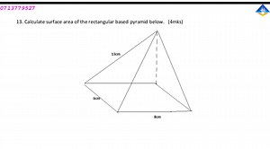 Calculate the surface area of the rectangular based pyramid bel... | Filo