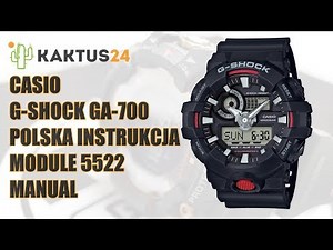 Casio G-Shock GA-700 5522 MODULE - user manual watch settings, tutorial how to set up