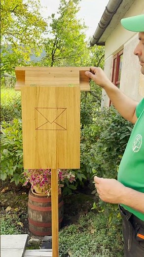 Crafting an elegant wooden postbox #diywoodworking #wood #woodworkingproject