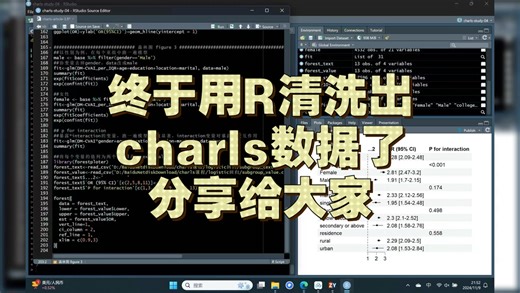 终于用R清洗出charls数据了，拿走直接用！
