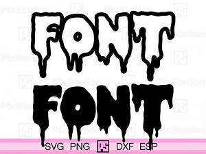 Dripping Font PNG: Halloween Horror Letters (digital Download) - Etsy