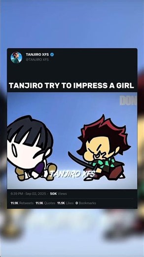 TANJIRO TRY TO IMPRESS A GIRL #anime #shorts #youtubeshorts #viral #viralshorts #explorepage