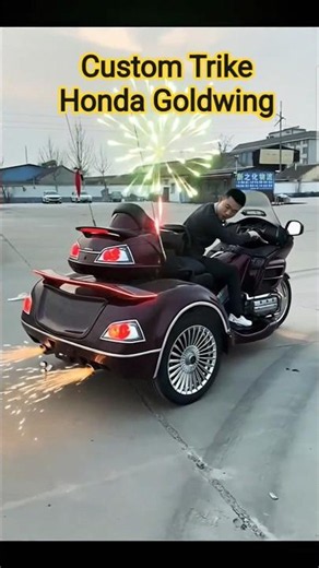 Custom Gold Wing Trike 😳🔥 🏍️#hondagoldwing #GoldWingTrike #goldwingtour #shorts