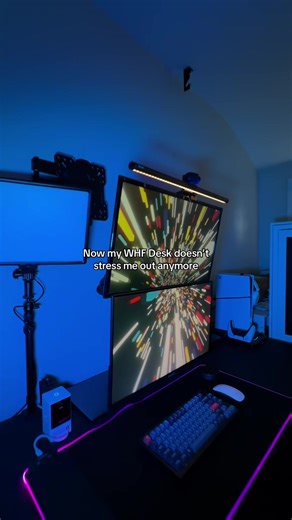 Stack your monitors top and bottom or even vertically #dualmonitor #monitorarm #huanuo