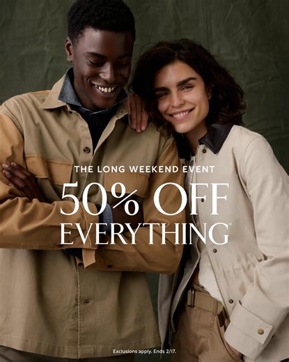 Enjoy the long weekend with 50% off everything extra 15% off and explore versatile pieces that take you from winter to spring. Exclusions apply. Ends 2/17. | Banana Republic Factory