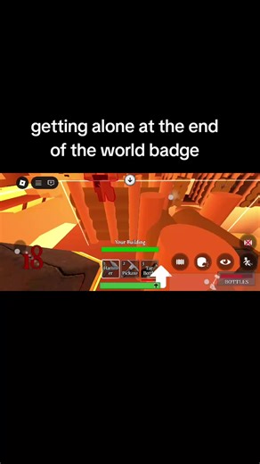 Getting Alone at the End of the World Badge in Roblox