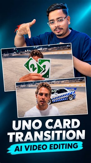 Trending Uno Card Transition Ai Video Editing Tutorial | Unforgettable Song Ai Video Editing Prompt