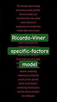 Ricardo-Viner , specific-factors model,