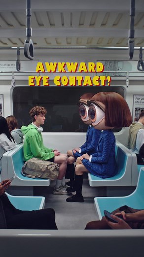 Locked eyes with a stranger? Yeah nah. 👁️👄👁️ Chew Mogu Mogu and play it cool. 🛒 Grab yours at Woolworths, Coles, Costco, IGA, 7-Eleven, Foodland & Asian grocers nearby! #ChewMOGUMOGU #YouGottaChew #MoguMogu #MoguMoguAustralia