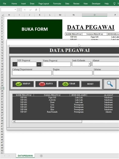 Aplikasi Input Data Pegawai VBA Excel | Gratis & Open Source #VBAExcel #ExcelIndonesia #AplikasiExcel