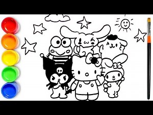 Hello Kitty and Her Friends | How to draw Hello Kitty and Her Friends