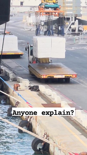 General cargo ship unloading cargo #ship #cargo #seafarer #maritimeindustry #maritime #shipyard | marine photography