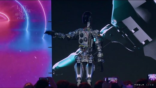 48K views · 1K reactions | Tonight on #LSSC: Tesla built an almost human-like robot | The Late Show with Stephen Colbert | Facebook