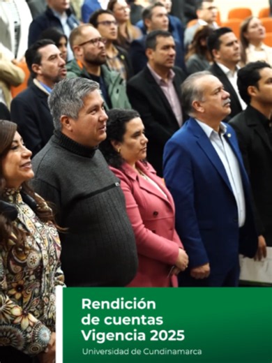 🤝💚 Con éxito se llevó a cabo la Rendición de Cuentas Abierta, Clara y Territorial vigencia 2025 de la Universidad de Cundinamarca. Más que un ejercicio institucional, este encuentro representó un espacio de diálogo transmoderno donde la comunidad universitaria y el territorio se reconocieron desde la participación, la construcción colectiva y la generación de valor para la vida. 📚✨ Desde la filosofía del Modelo Educativo Digital Transmoderno - MEDIT, la Rendición de Cuentas permitió compartir