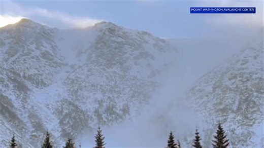 Video captured by the Mount Washington Avalanche Center showed a "large natural avalanche" with snow racing down the mountain on Christmas Eve. Story: https://trib.al/EpBXSxy | WPRI 12