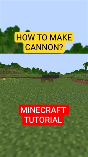 Minecraft Cannon Tutorial. #minecraft #shorts