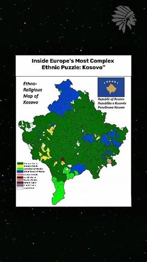 ethnic groups map in Kosovo 🇽🇰#geography #ethnic #geopolitics #kosova #history #europe #albania #war