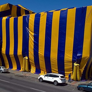 [Hot Item] Stripe Color 16oz PVC Tent Fumigation Vinyl Tarps