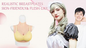 Watch Peikey Breastplate Silicone Breast Forms for Crossdressers on Amazon Live