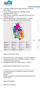 Explain the process of double circulation in humans with a diag... | Filo