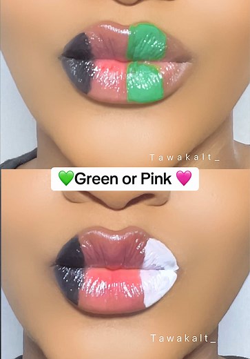 Lipstick Mixing Tutorial: Green or Pink Lip Combo
