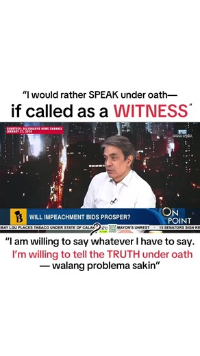 Willing to Speak the Truth Under Oath